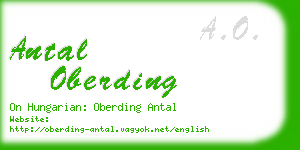 antal oberding business card